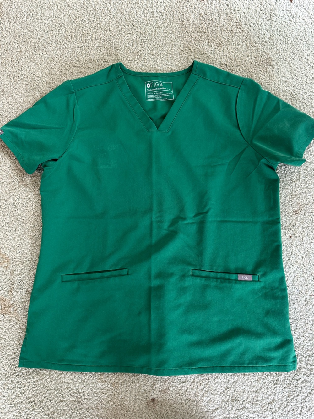 FIGS Indocyanine Green Casma Scrub Top- SIZE LARGE